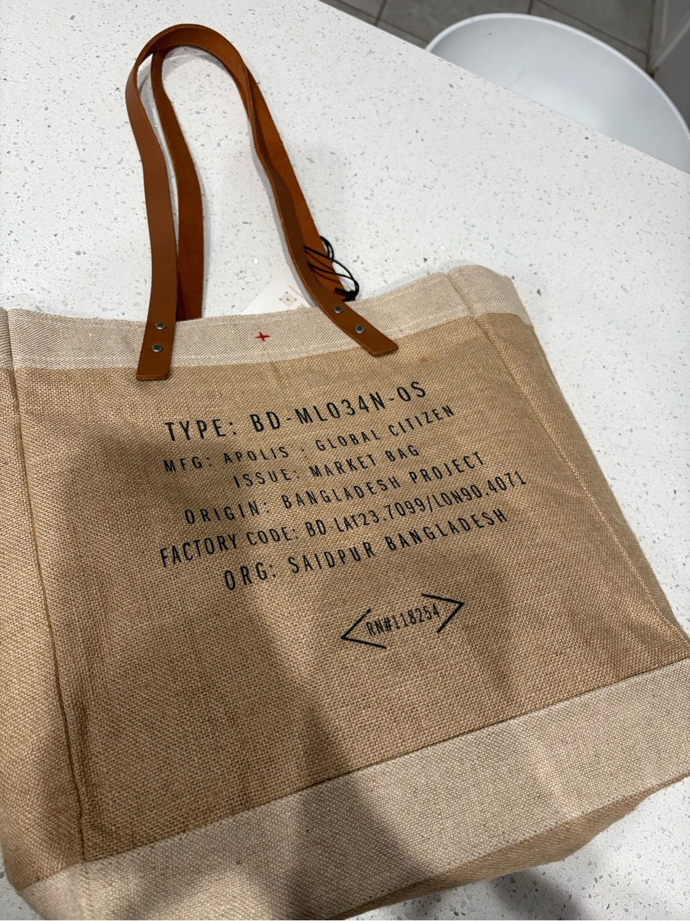 Apolis Original Market Bag Natural Canvas Tote SUMMIT BY THE SEA BEACH - Picture 7 of 10